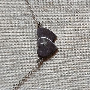 Vintage Sterling Silver Danecraft Double Heart Necklace